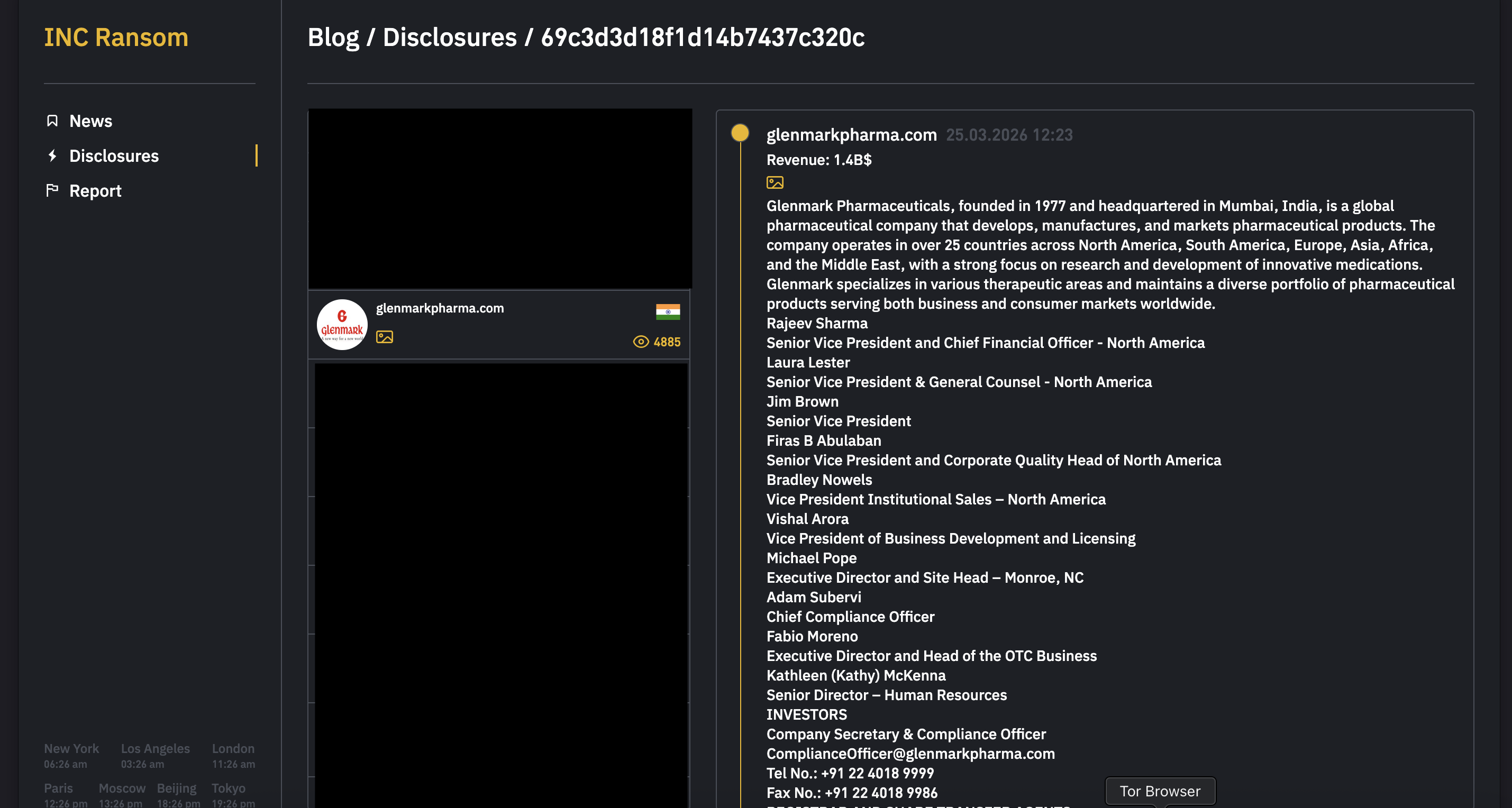 Evidence screenshot for Glenmark Pharmaceuticals