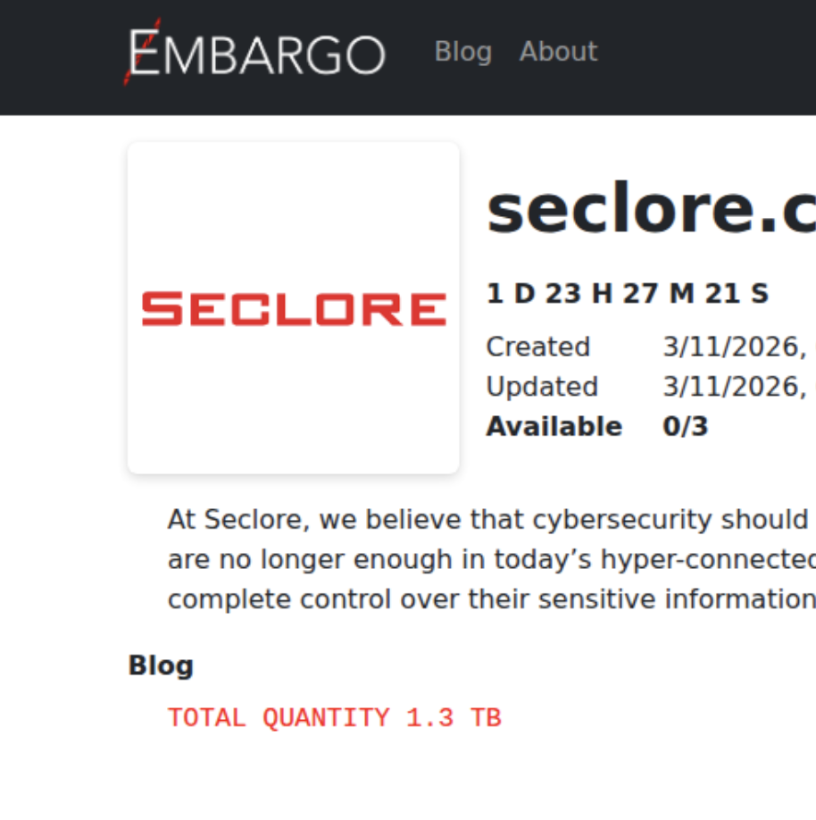 Evidence screenshot for Seclore