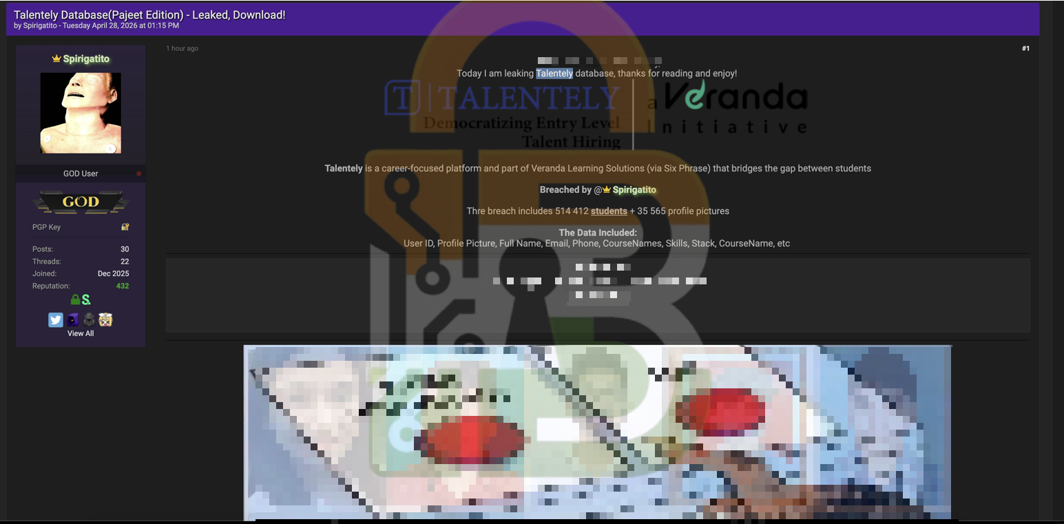 Evidence screenshot for Talentely