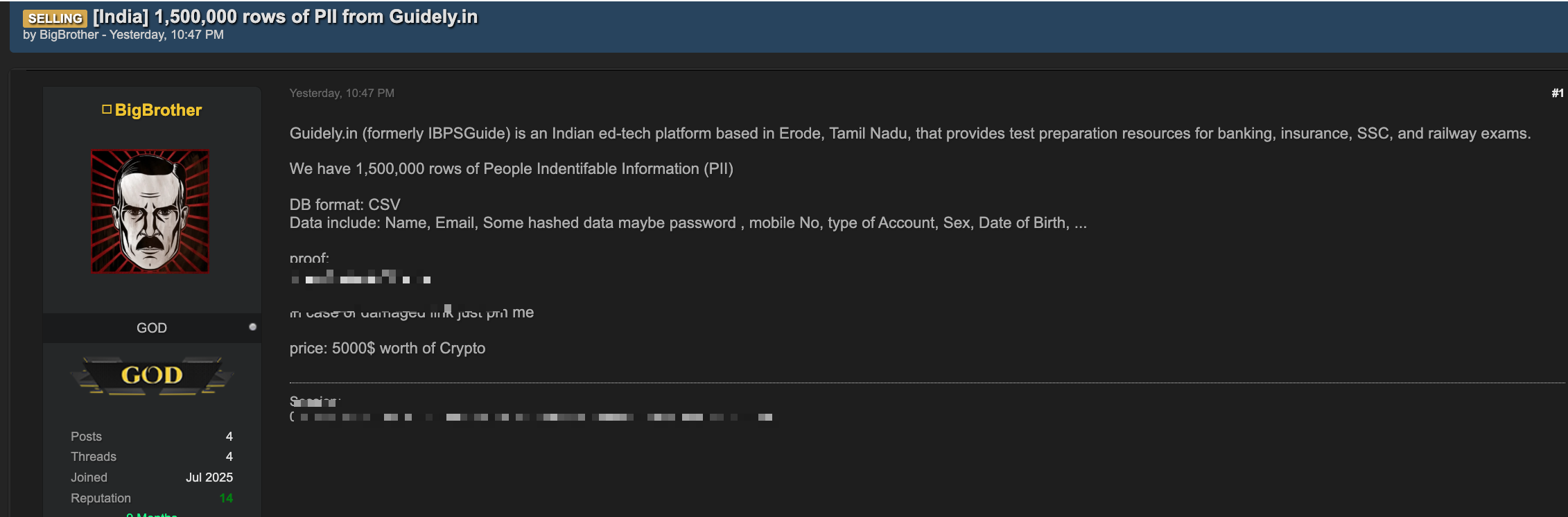 Evidence screenshot for Guidely